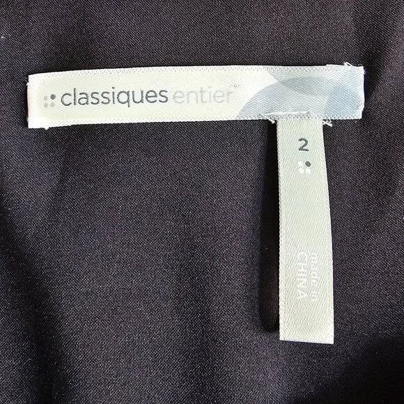 Classiques Entier Silk Black and White Palm Frond Sleeveless Midi Dress Women's - Picture 3 of 7